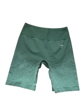 Gymshark Women Size MEDIUM Green Adapt Ombré Biker Athletic Shorts